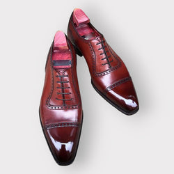 Burgundy Cap Toe - Oxfords