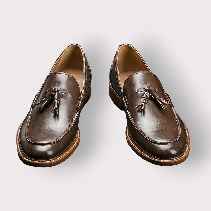 Brown Leather - Tassel Loafers