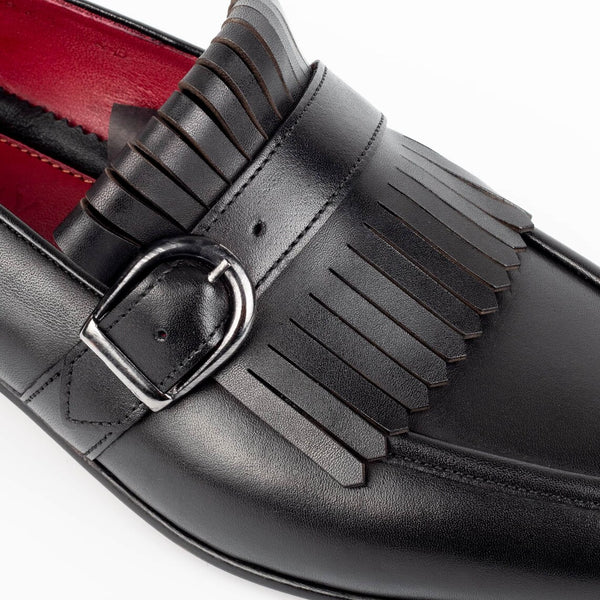 Black Leather - Kilt Loafers