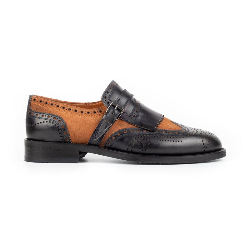 Black and Brown Wingtip - Kilt Loafers