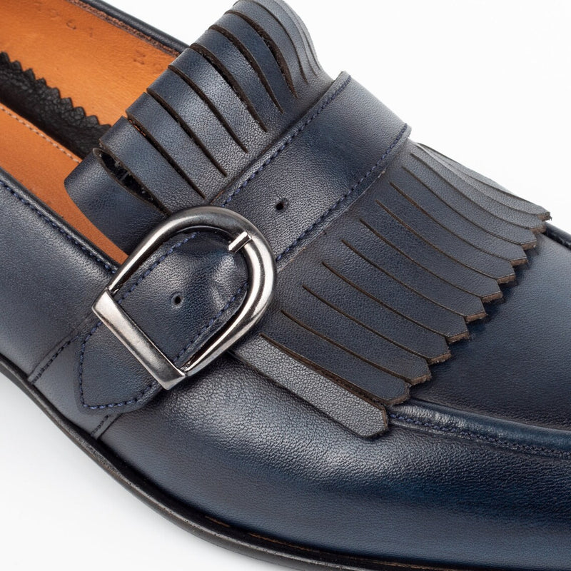 Blue Leather - Kilt Loafers