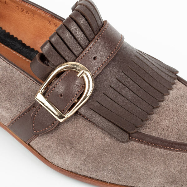 Gray Suede - Kilt Loafers