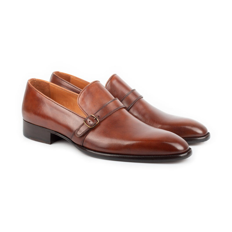 Brown Leather - Single Monk Strap