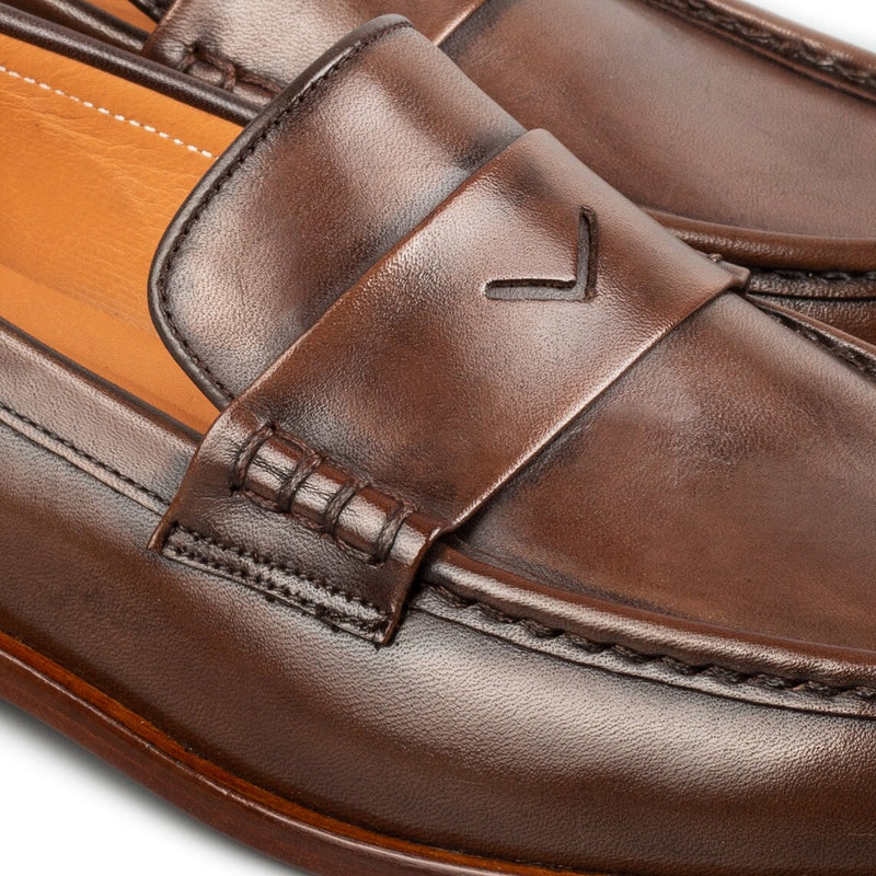 Brown Leather - Penny Loafers