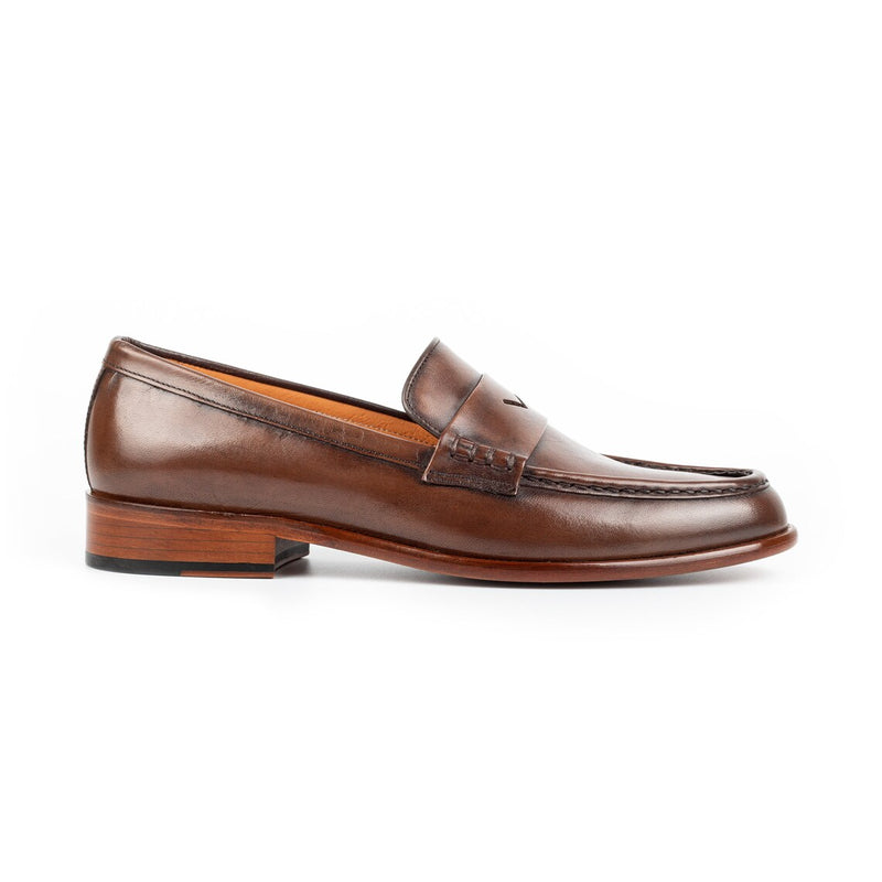 Brown Leather - Penny Loafers